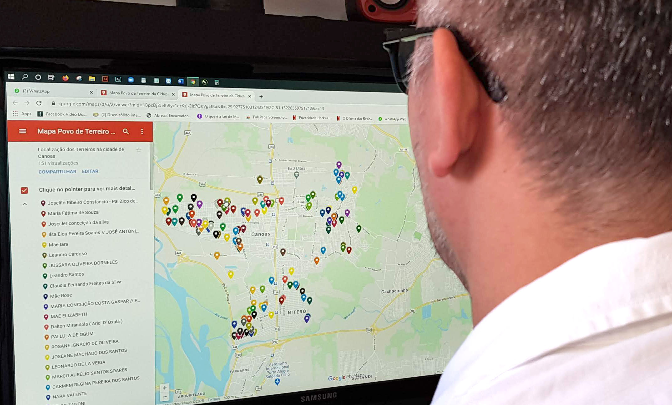 Prefeitura lança mapa virtual do povo de terreiro de Canoas